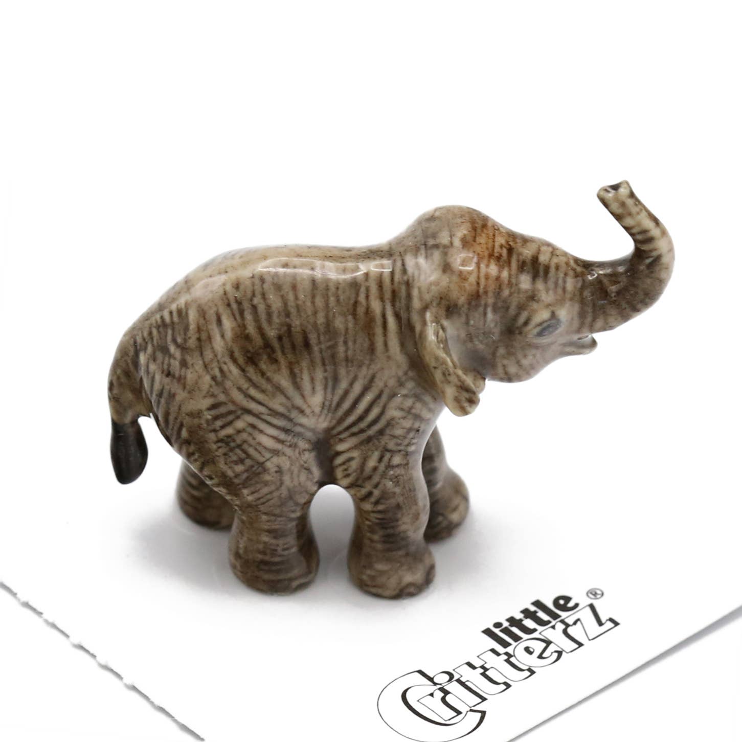 Promise Asian Elephant Calf | Porcelain Miniature - Spiral Circle