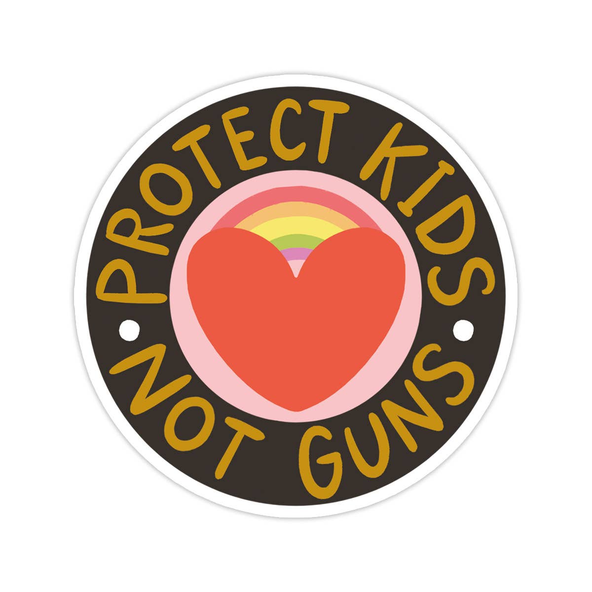 Protect Kids Not Guns Vinyl Sticker - Spiral Circle