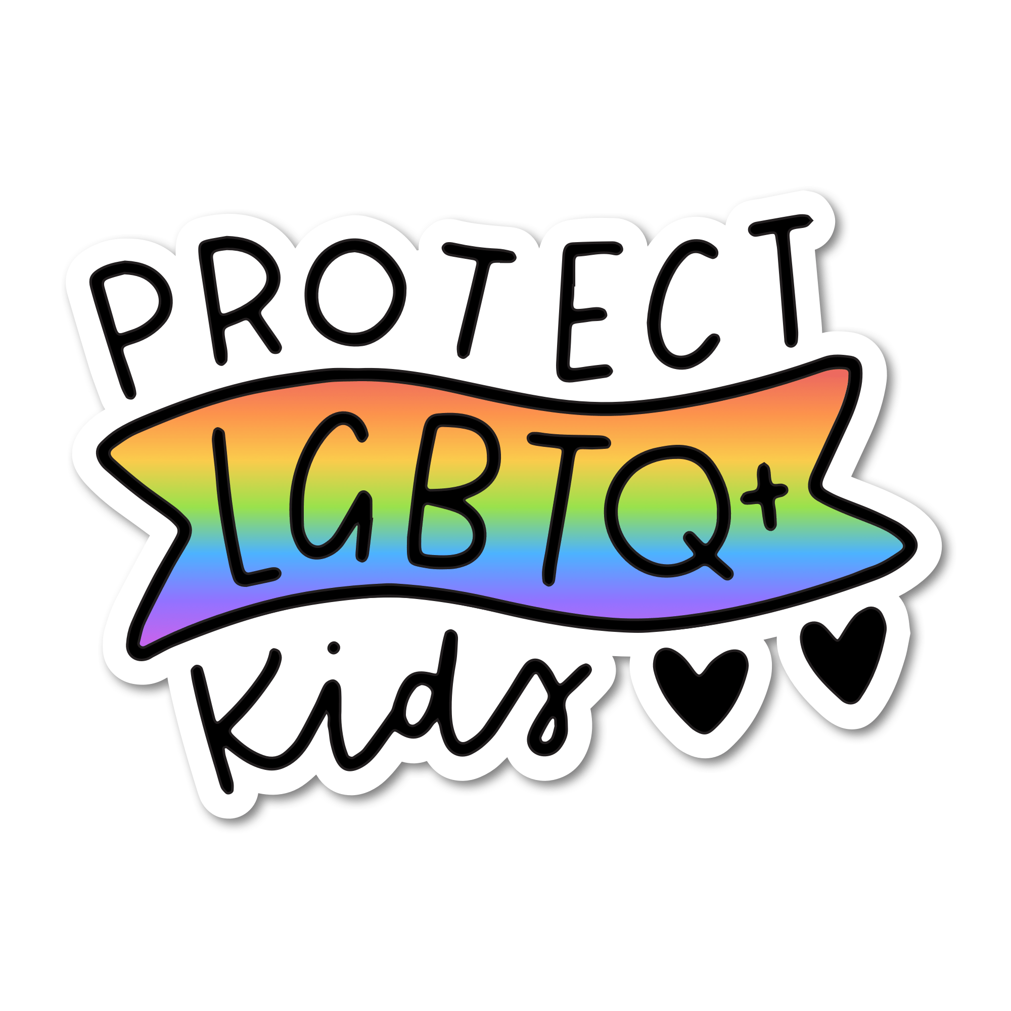 Protect LGBTQ+ Kids | Sticker - Spiral Circle
