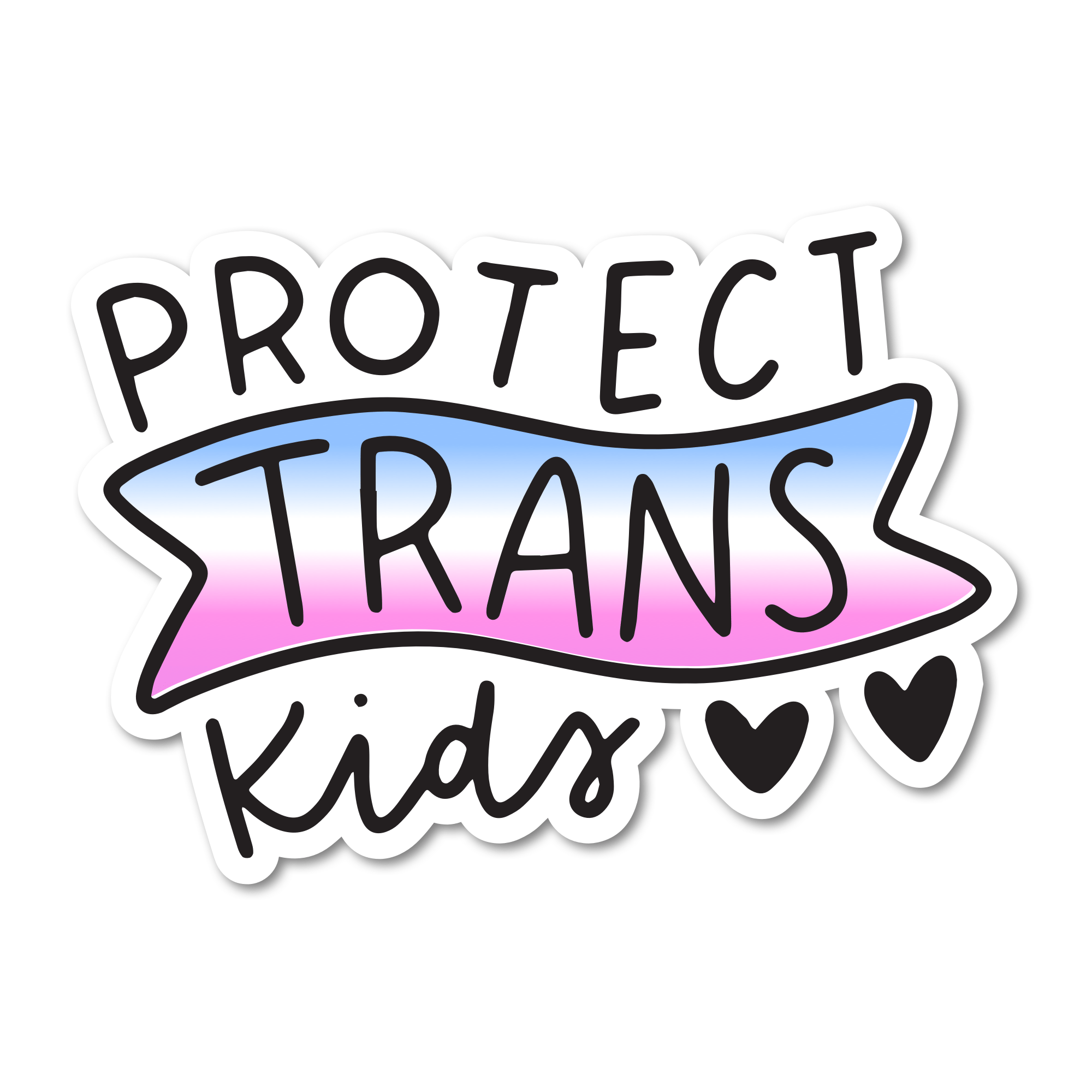 Protect Trans Kids LGBTQ Ally | Sticker - Spiral Circle