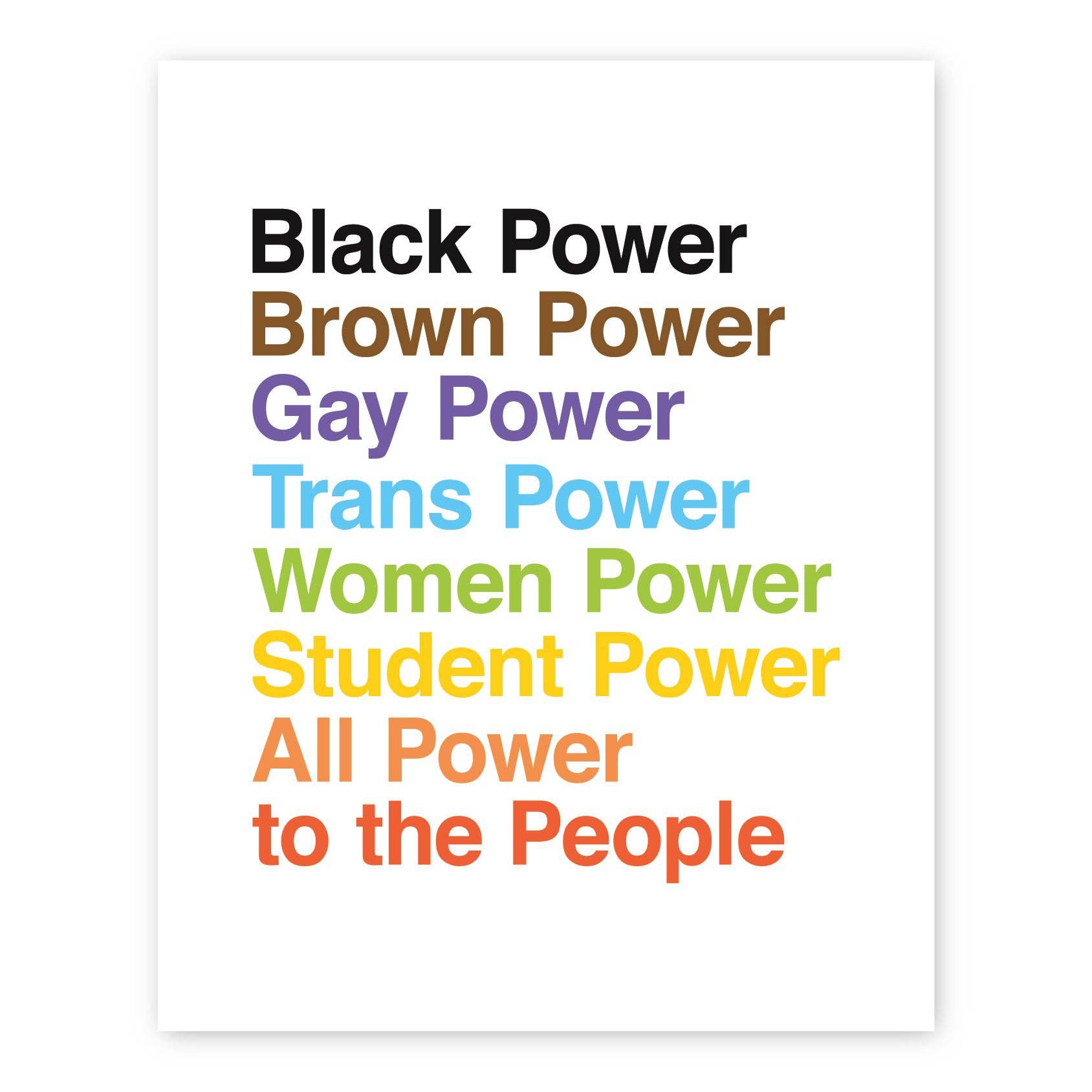 Protest Print | All Power To The People | 8