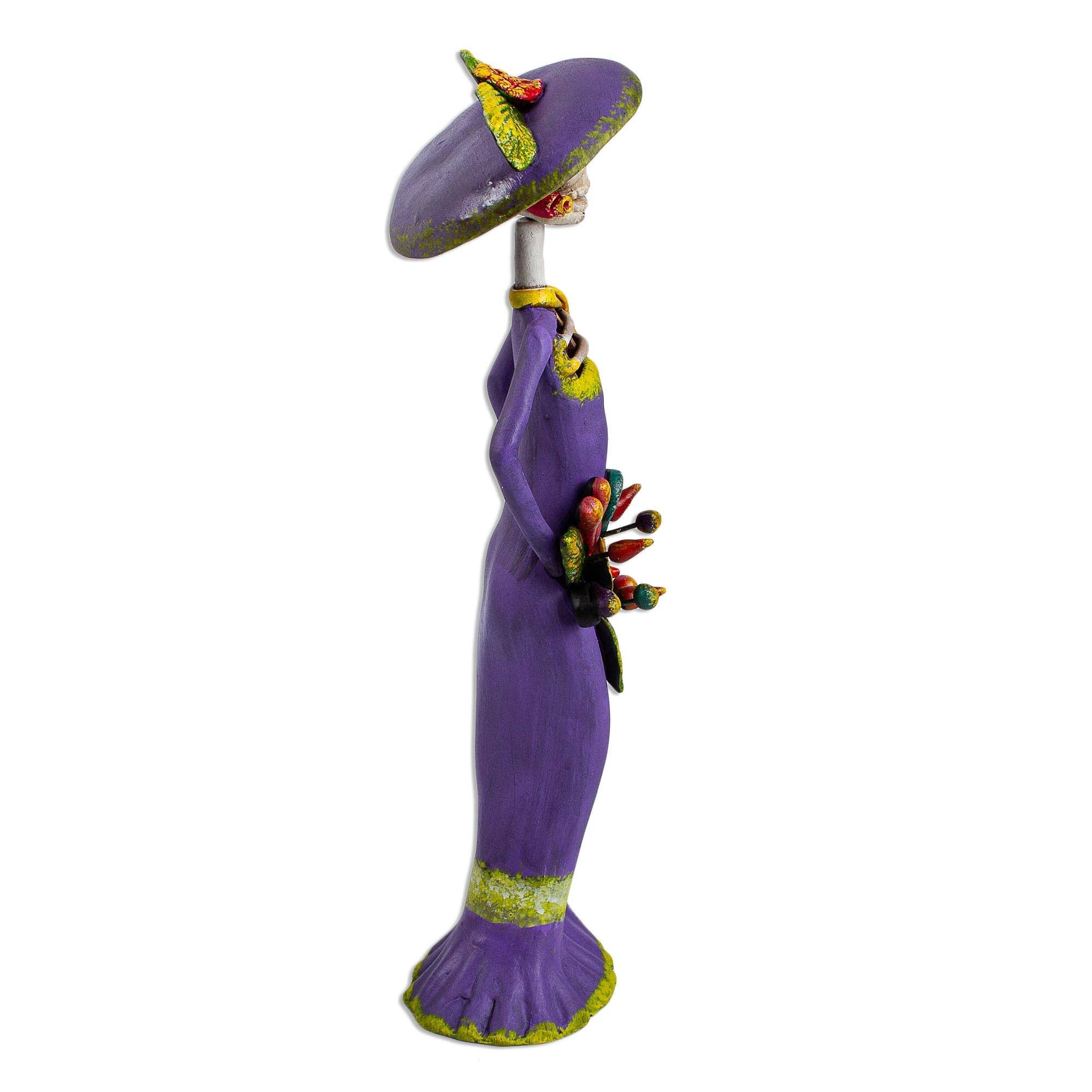 Proud Catrina Ceramic Sculpture - Spiral Circle