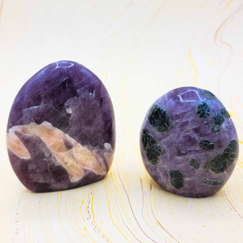 Purple Angelite Statement Piece | Tumbled - Spiral Circle