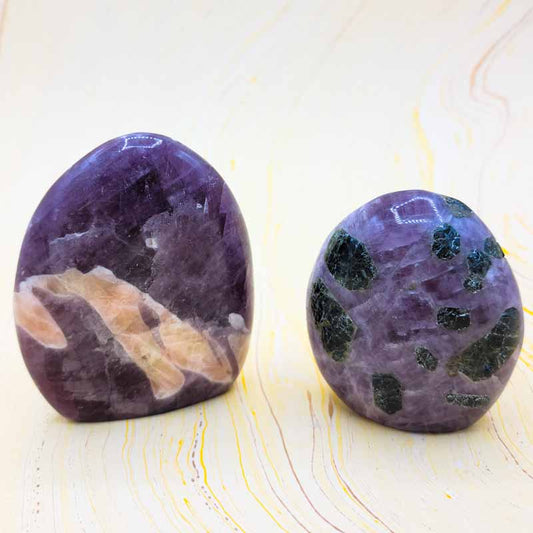 Purple Angelite Statement Piece | Tumbled - Spiral Circle