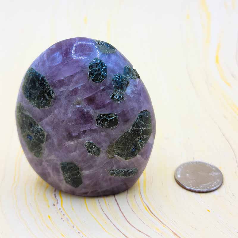 Purple Angelite Statement Piece | Tumbled - Spiral Circle