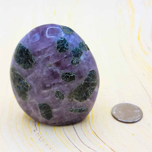 Purple Angelite Statement Piece | Tumbled - Spiral Circle