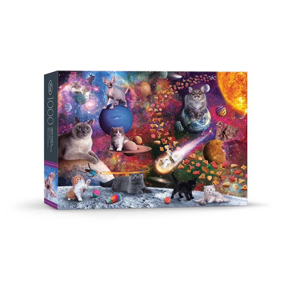Puzzle 1000 PC | Jennifer Norwood | Galaxy Cats - Spiral Circle