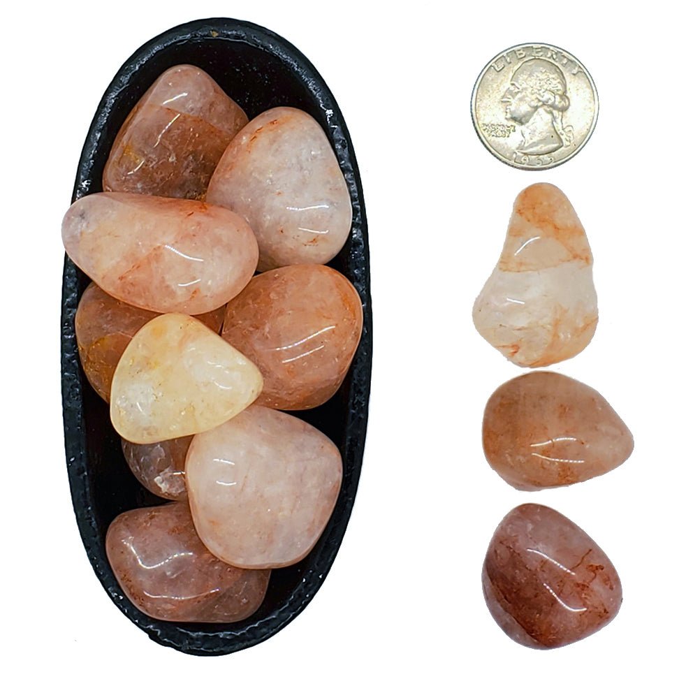 Quartz, Strawberry | Tumbled - Spiral Circle