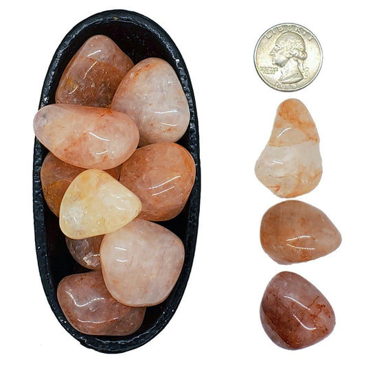 Quartz, Strawberry | Tumbled - Spiral Circle