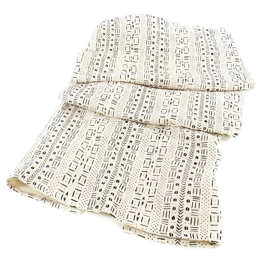 Queen Cloth Mudcloth Throw Blanket - Spiral Circle
