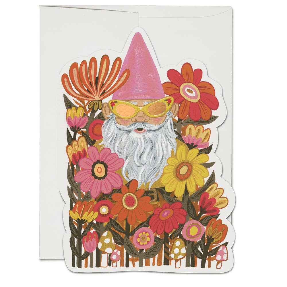 Radical Gnome Greeting Card - Spiral Circle