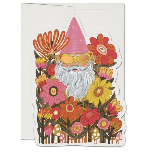 Radical Gnome Greeting Card - Spiral Circle