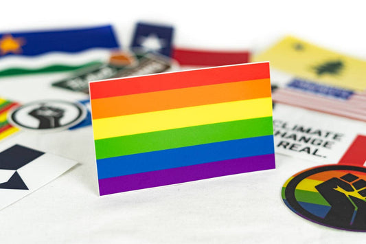 Rainbow LGBTQIA+ Pride Sticker - Spiral Circle