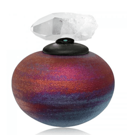 Raku Crystal Mini Dream Jar - Spiral Circle