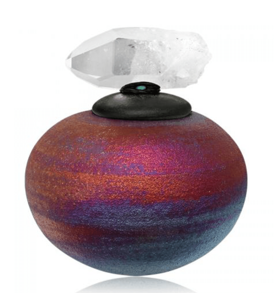 Raku Crystal Mini Dream Jar - Spiral Circle
