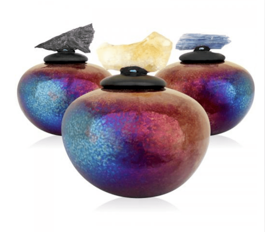 Raku Crystal Mini Dream Jar - Spiral Circle