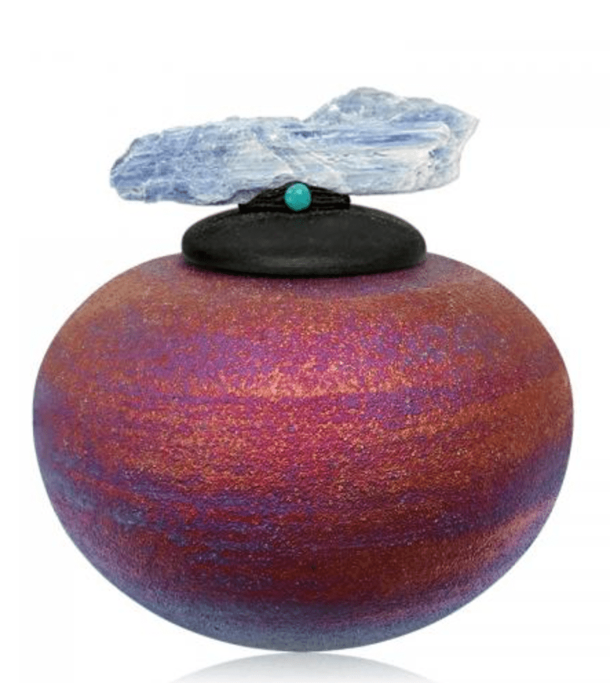 Raku Crystal Mini Dream Jar - Spiral Circle