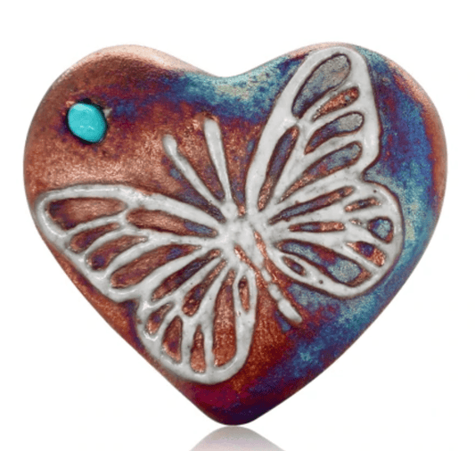 Raku Mini Hearts - Spiral Circle