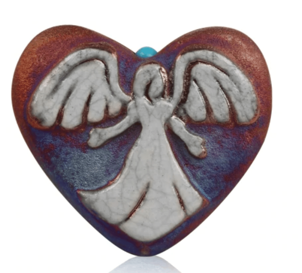 Raku Mini Hearts - Spiral Circle