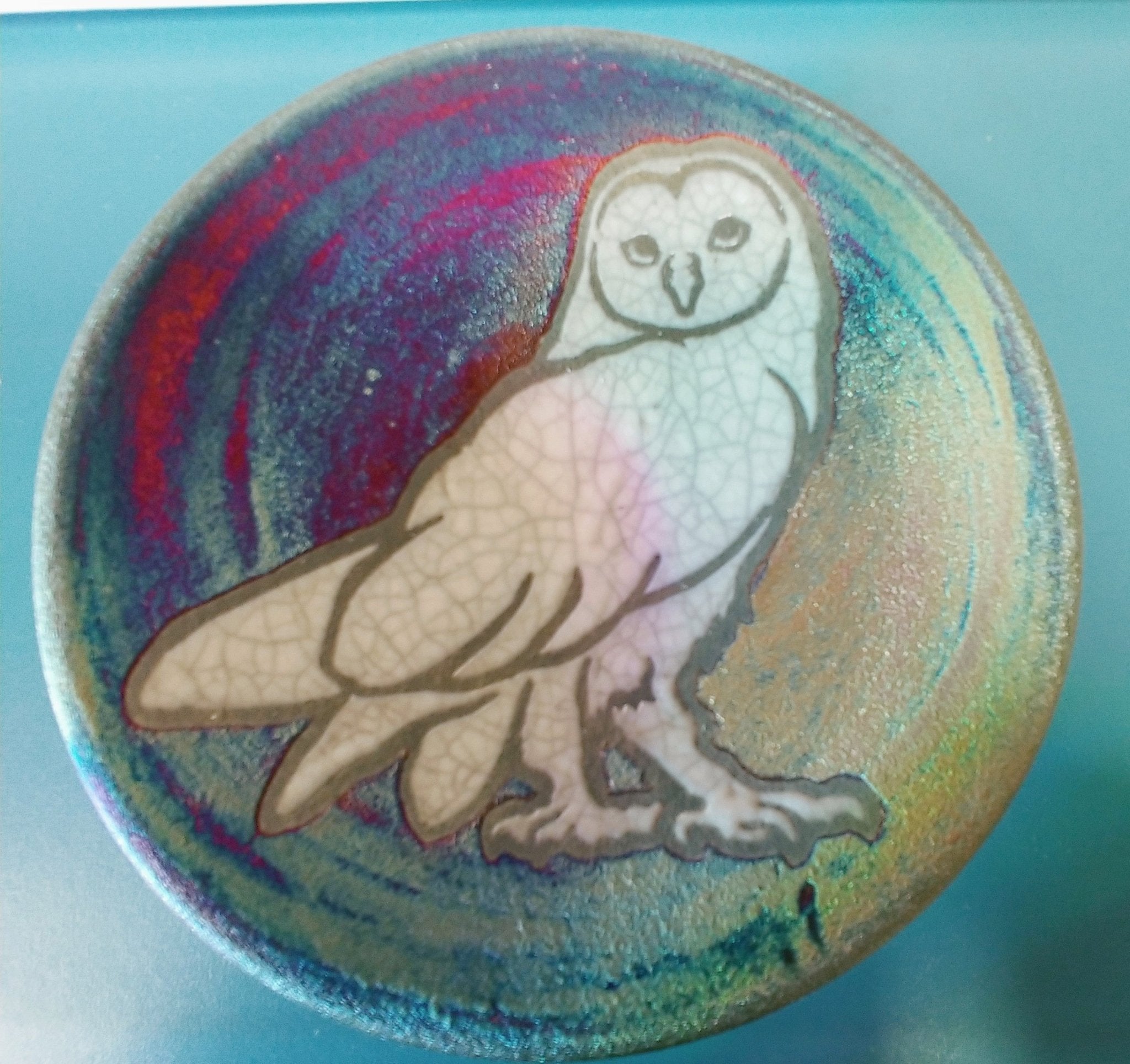 Raku Small Silhouette Plate | 5" - Spiral Circle