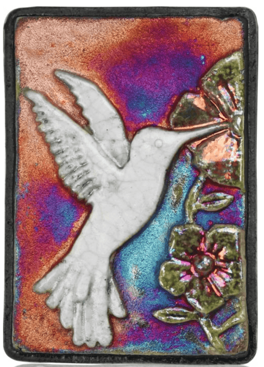 Raku Small Wall Art | 2.5" X 1.5" - Spiral Circle