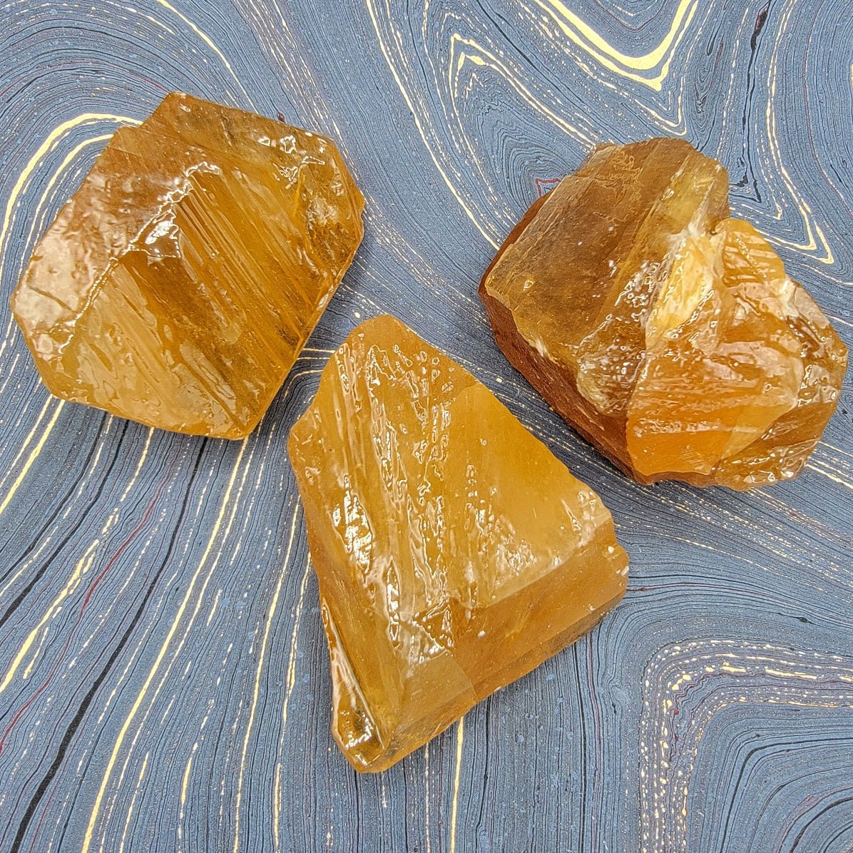 Raw Honey Calcite - Spiral Circle