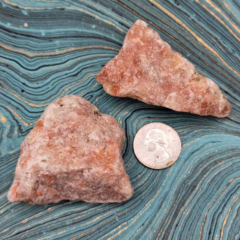 Raw Natural Sunstone - Spiral Circle