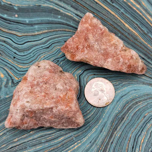 Raw Natural Sunstone - Spiral Circle