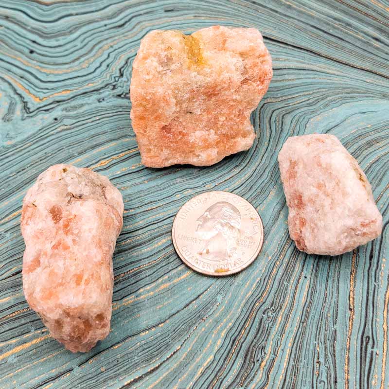 Raw Natural Sunstone - Spiral Circle