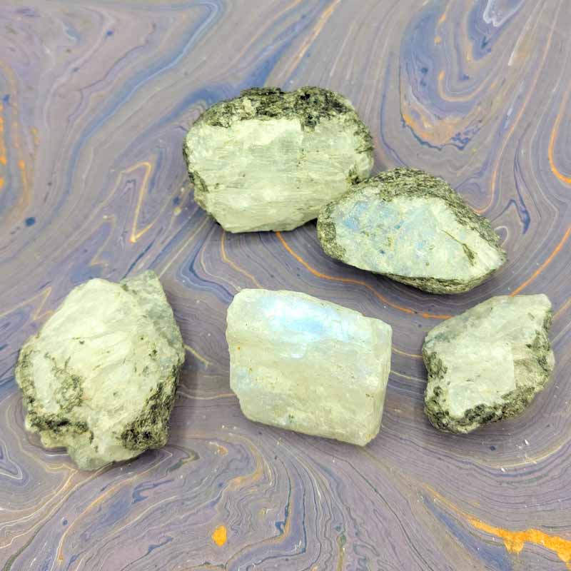 Raw Rainbow Moonstone - Spiral Circle