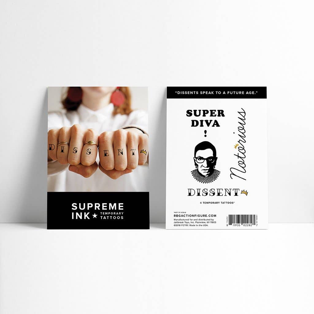 RBG Supreme Ink Temporary Tattoos - Spiral Circle