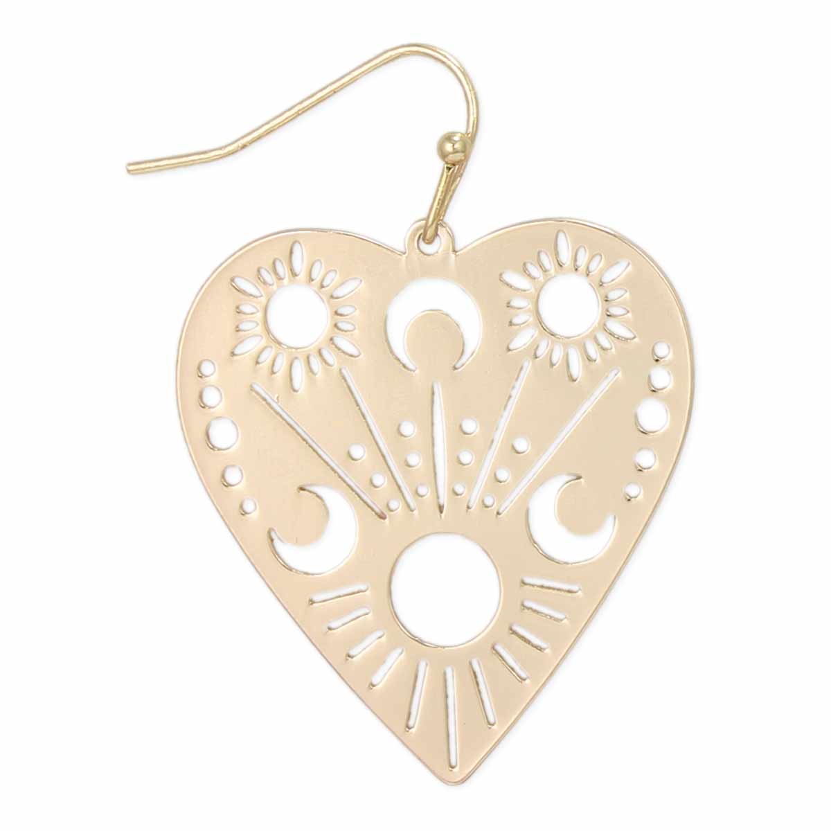 Read the Signs Gold Celestial Planchette Earrings - Spiral Circle