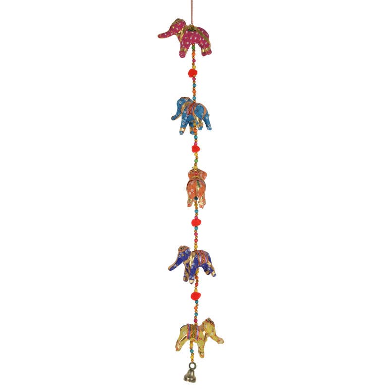 Recycled Large Elephant Garland - Spiral Circle