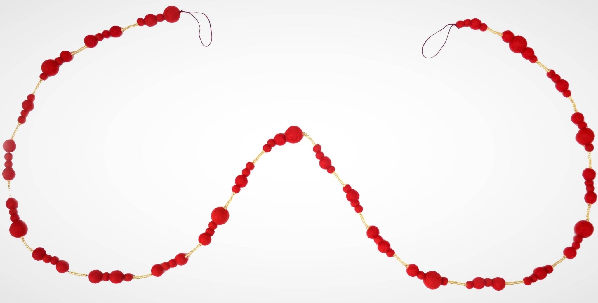 Red and Gold Garland - Spiral Circle