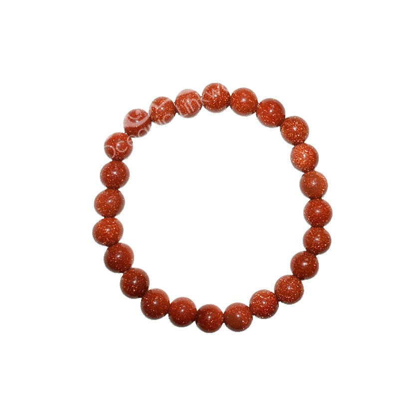 Red Goldstone Beaded Bracelet | 8mm - Spiral Circle