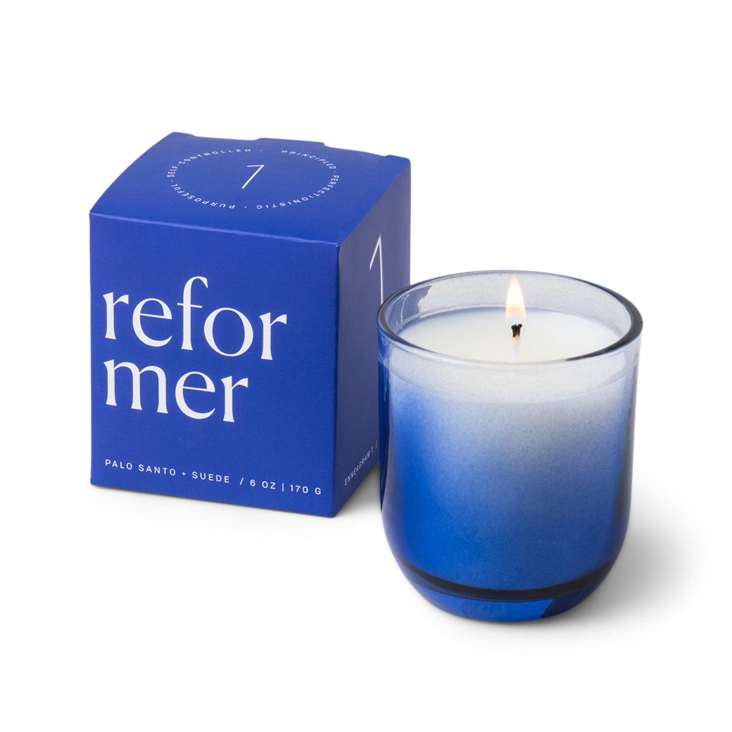 Reformer 6 oz Candle | Palo Santo + Suede - Spiral Circle