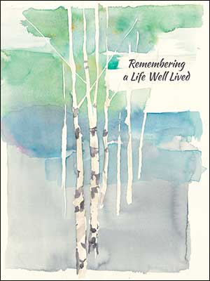 Remembering a Life Well Lived Sympathy Card - Spiral Circle