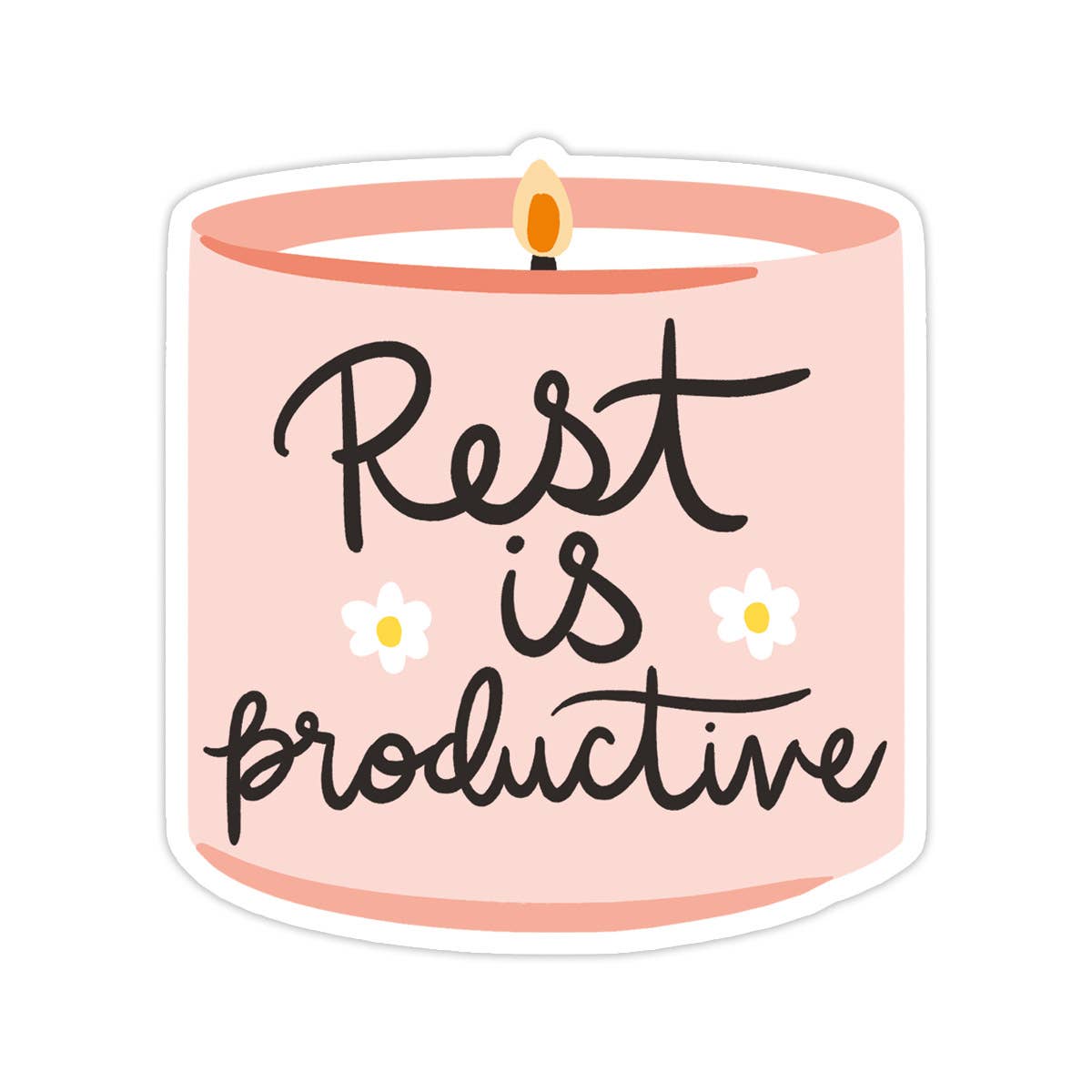 Rest is Productive Sticker - Spiral Circle