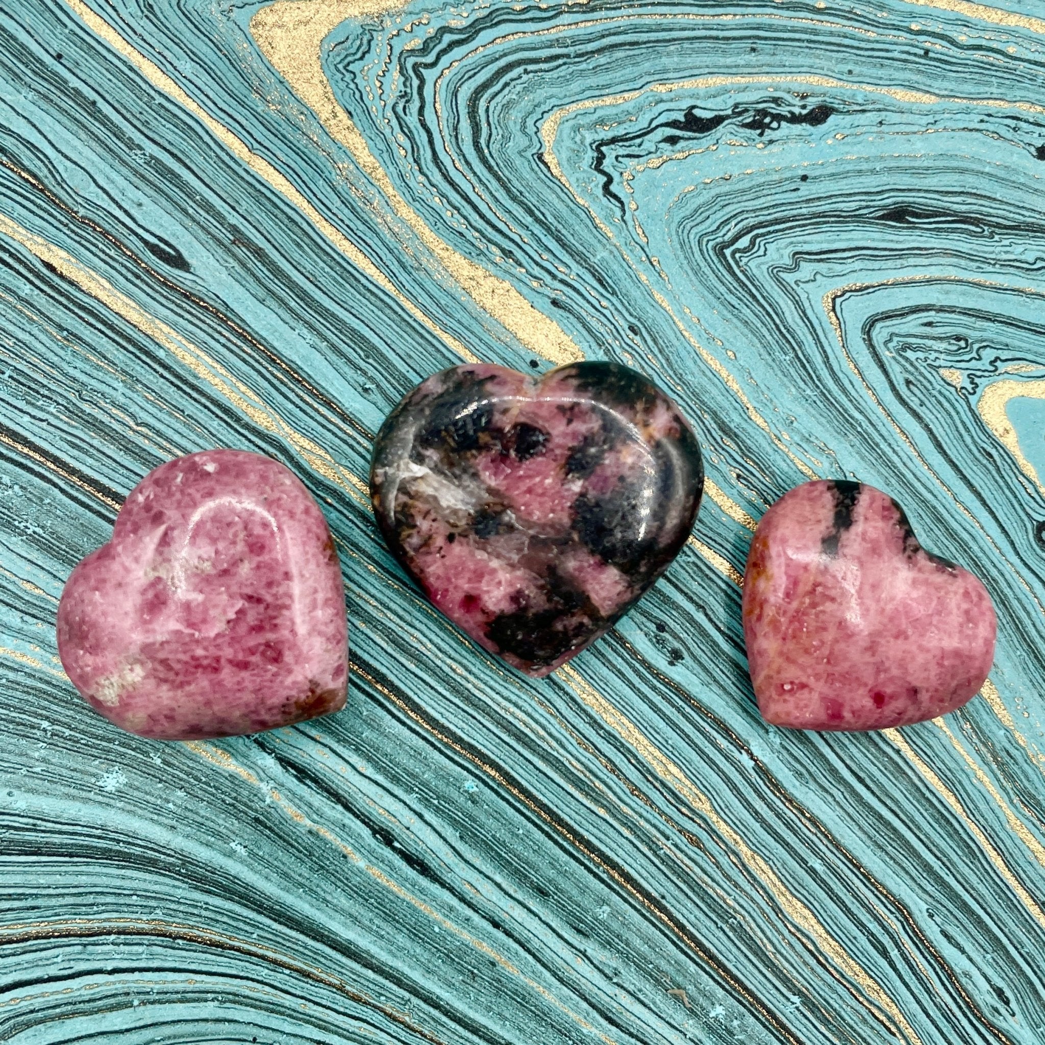 Rhodonite Heart | Tumbled - Spiral Circle