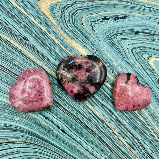 Rhodonite Heart | Tumbled - Spiral Circle