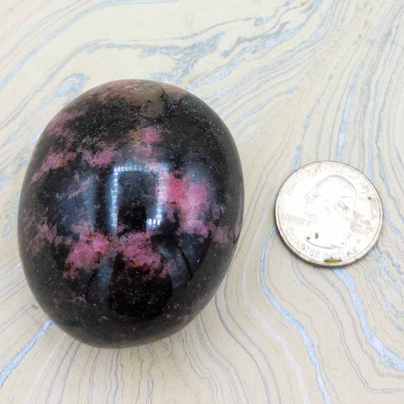Rhodonite | Palm Stone - Spiral Circle