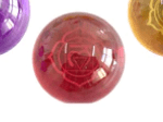 Root Chakra Glass Sphere | Laser Etched | 2 inch - Spiral Circle
