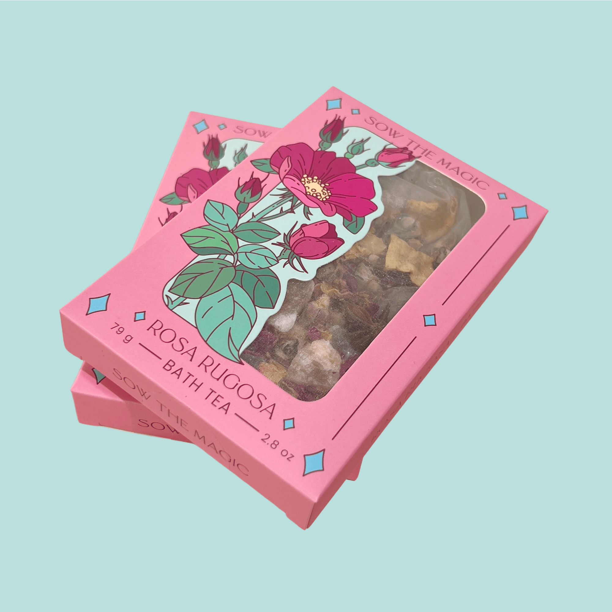 Rosa Rugosa Tarot | Botanical Bath Tea Box - Spiral Circle
