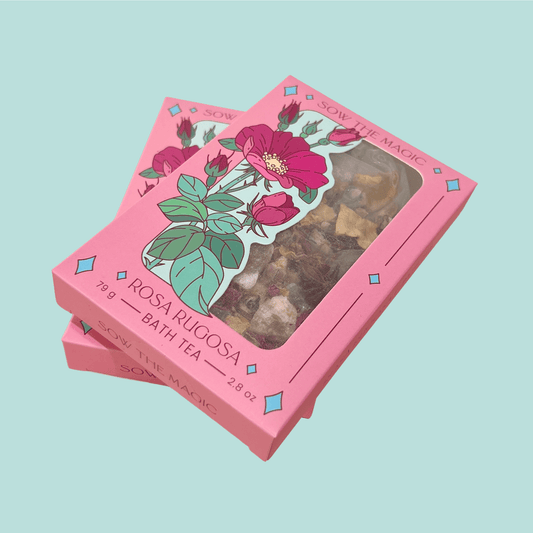 Rosa Rugosa Tarot | Botanical Bath Tea Box - Spiral Circle