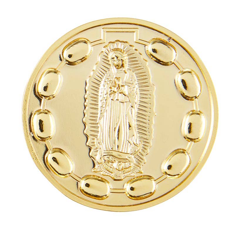 Rosary Pocket Coin Guadalupe - Spiral Circle