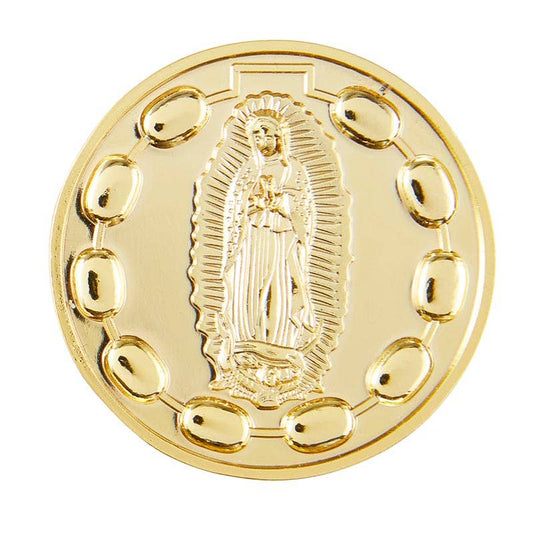 Rosary Pocket Coin Guadalupe - Spiral Circle
