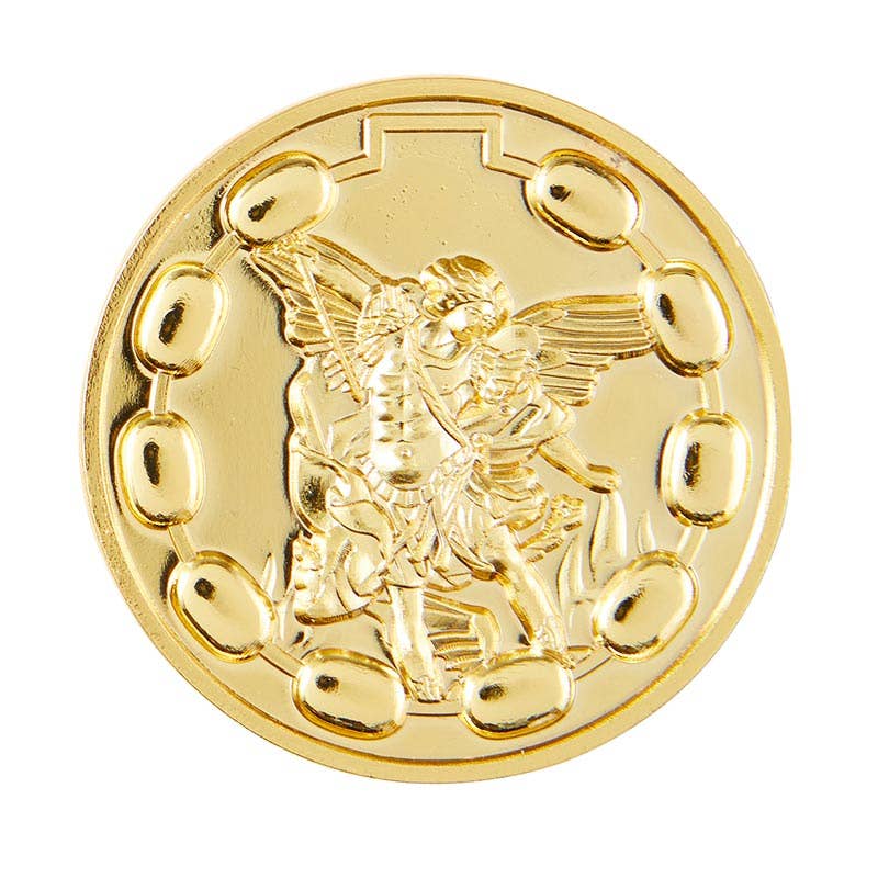 Rosary Pocket Coin St Michael - Spiral Circle