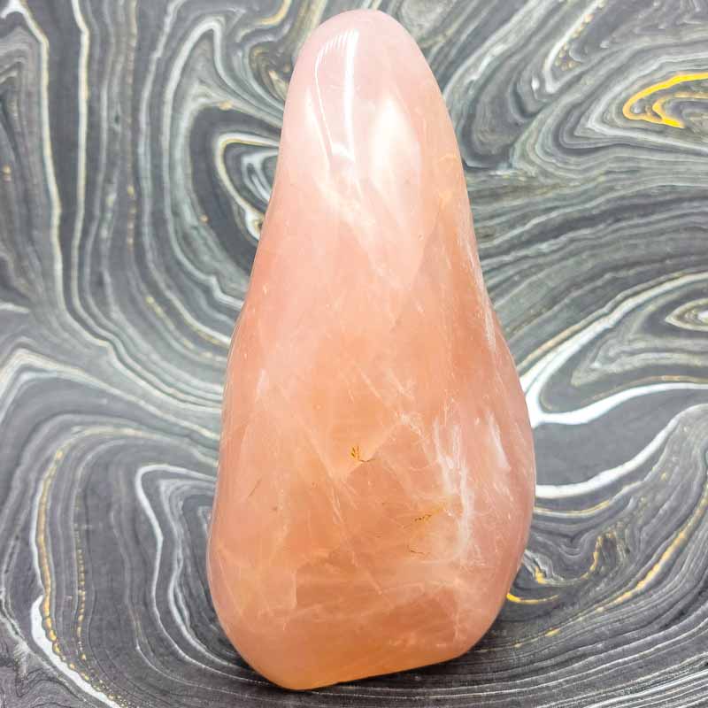 Rose Quartz Freeform Statement Piece | Polished - Spiral Circle