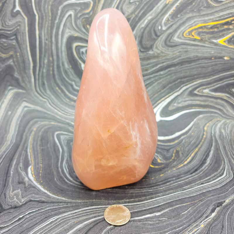 Rose Quartz Freeform Statement Piece | Polished - Spiral Circle