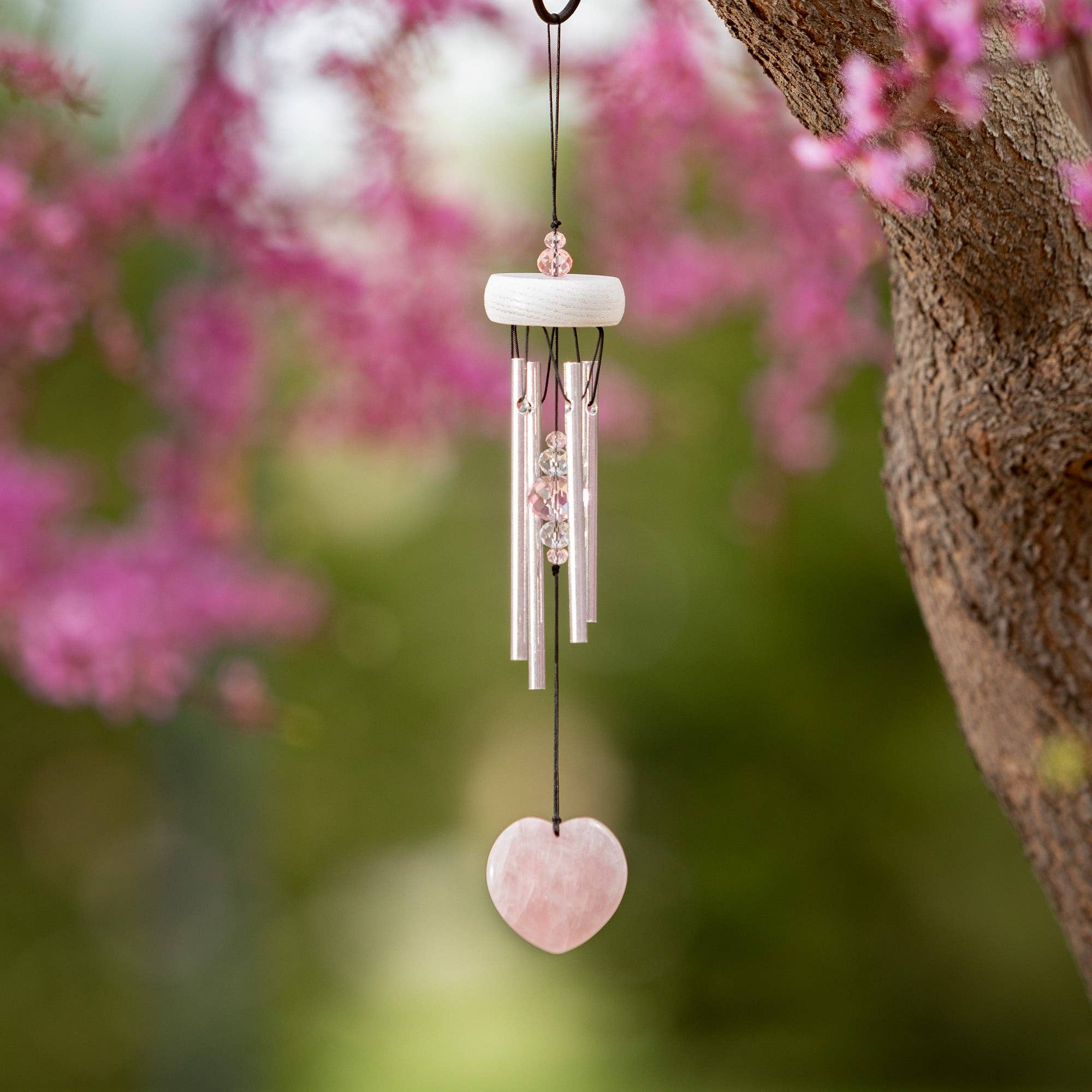 Rose Quartz Heart Chime™ - Spiral Circle